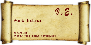 Verb Edina névjegykártya